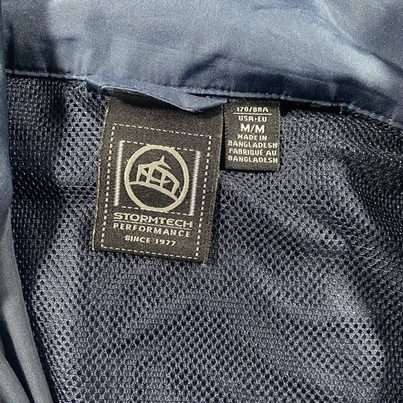 Nascar Stormtech Full-Zip Windbreaker Jacket Mens Medium‎ Blue Vented Wicking - Picture 3 of 13